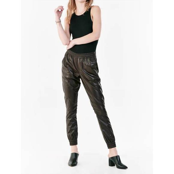 NEW DEAR JOHN DENIM super high rise cropped jacey jogger in coffee - Picture 4 of 4